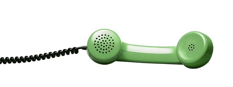 Grüner, alter und schnurgebundener Telefonhörer