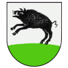 Springender Eber auf grünem Gras - Wappen des Ortsteils Vorsfelde in Wolfsburg