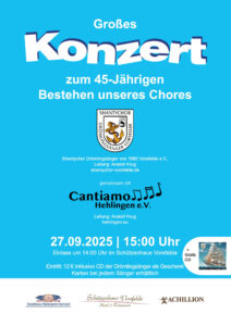 Plakat Jubiläumskonzert Shantychor Drömlingsänger