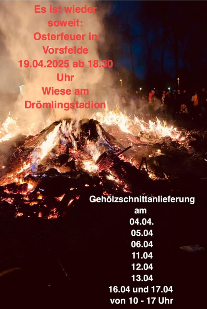 Osterfeuer 2025 Vorsfelde Wolfsburg