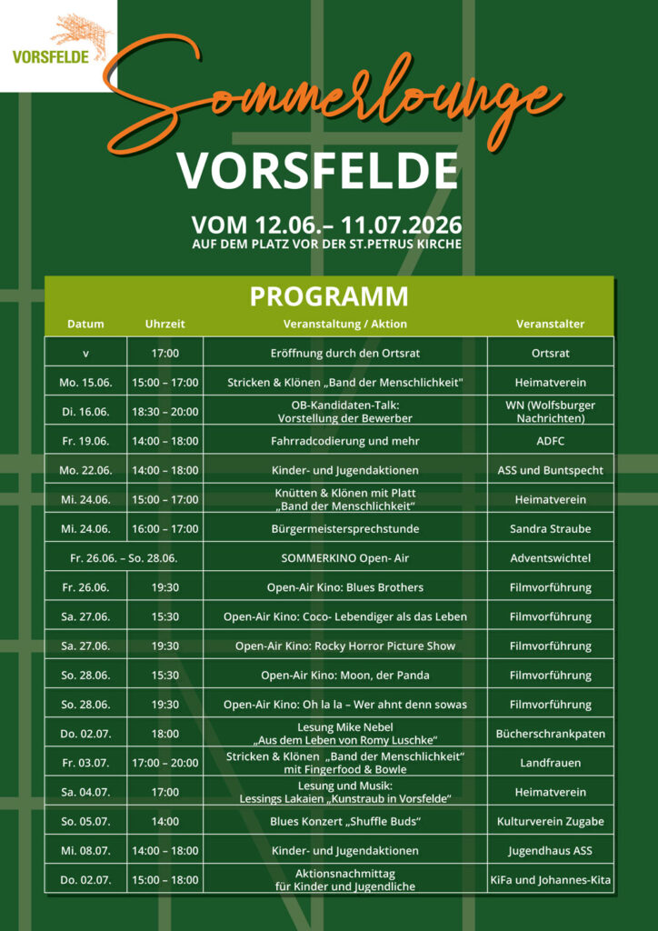 Programm Sommerlounge Vorsfelde