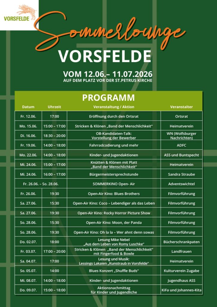 Programm Sommerlounge Vorsfelde